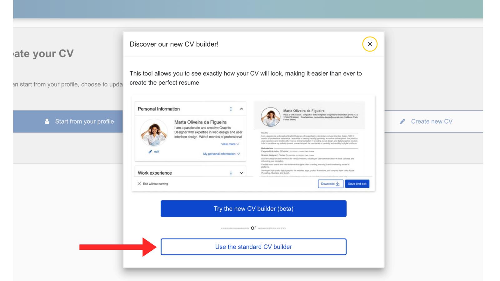 Kies de standaard-versie