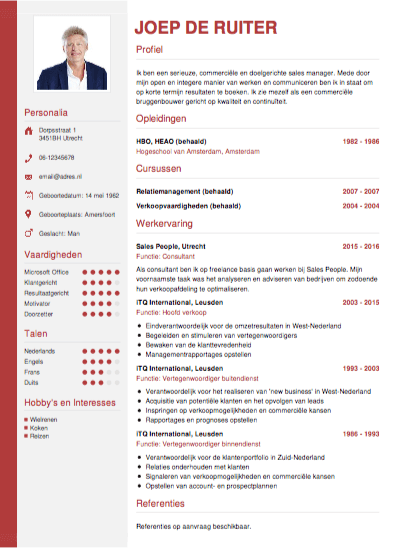 cv opstellen invullen en direct je cv downloaden cv nl md cv template