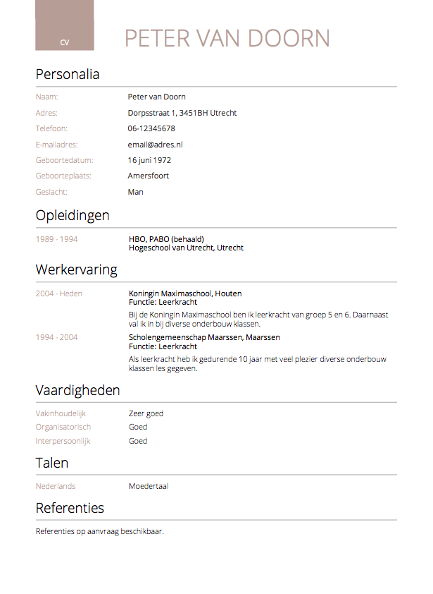 Cv Maken In 3 Stappen Invullen En Direct Je Cv Downloaden